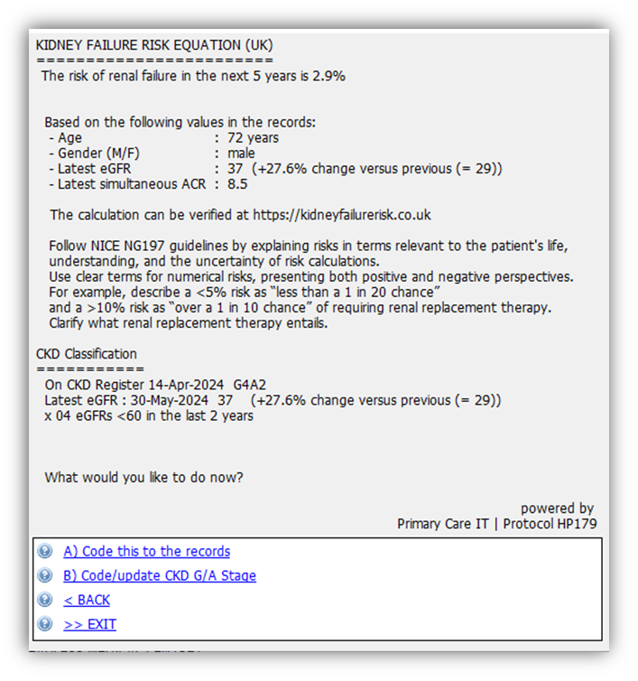 KFRE Output